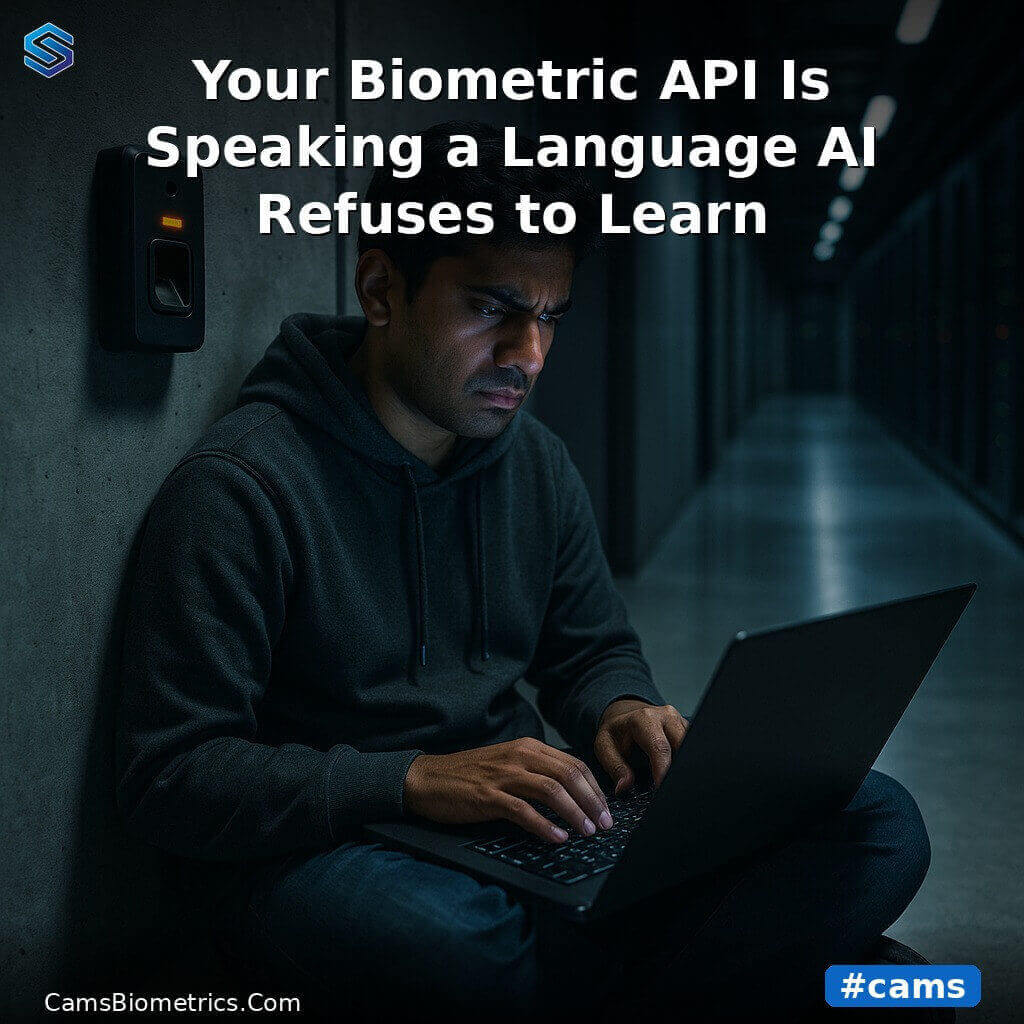 Biometric API integration challenge where a developer struggles to connect a biometric device with an incompatible system